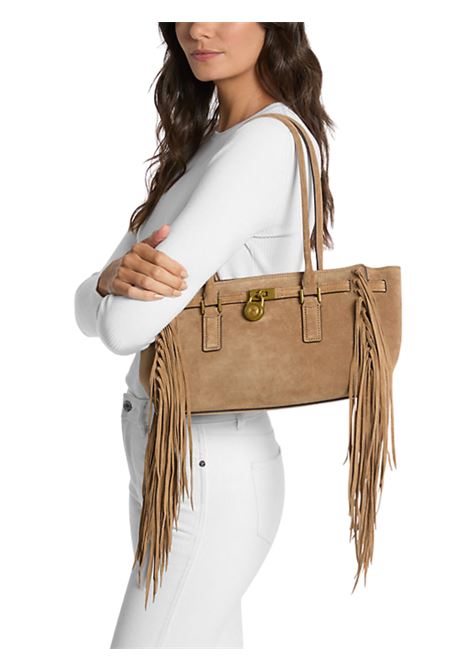 Borsa Hamilton in camoscio con frange Michael Kors | 30F5ANXT0S297